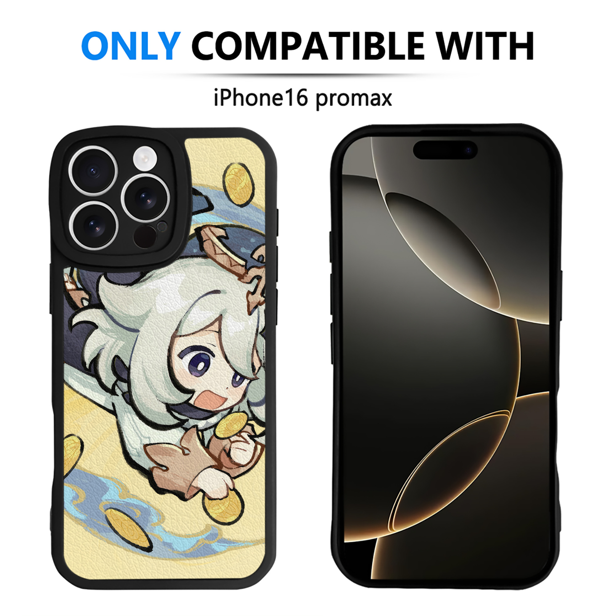 げんし神 genshin 【iPhone 16シリーズ対応】シリコンスマホケース（レザー調） 材質：シリコン